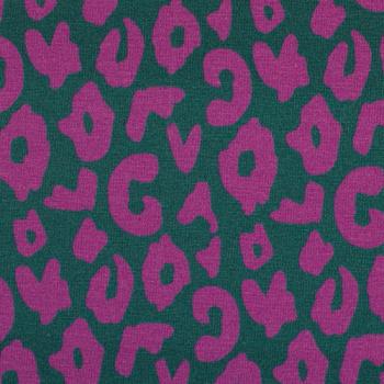 Baumwolljersey Happy Leo Petrol/Pink by Swafing von Cherry Picking